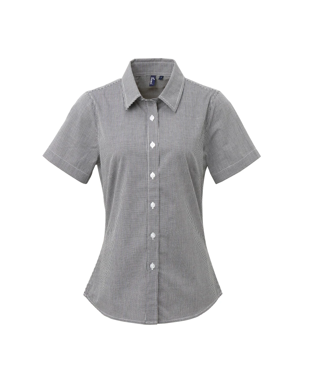 Chemises personnalisable PREMIER Ladies Microcheck (Gingham) Short Sleeve Shirt Cotton
