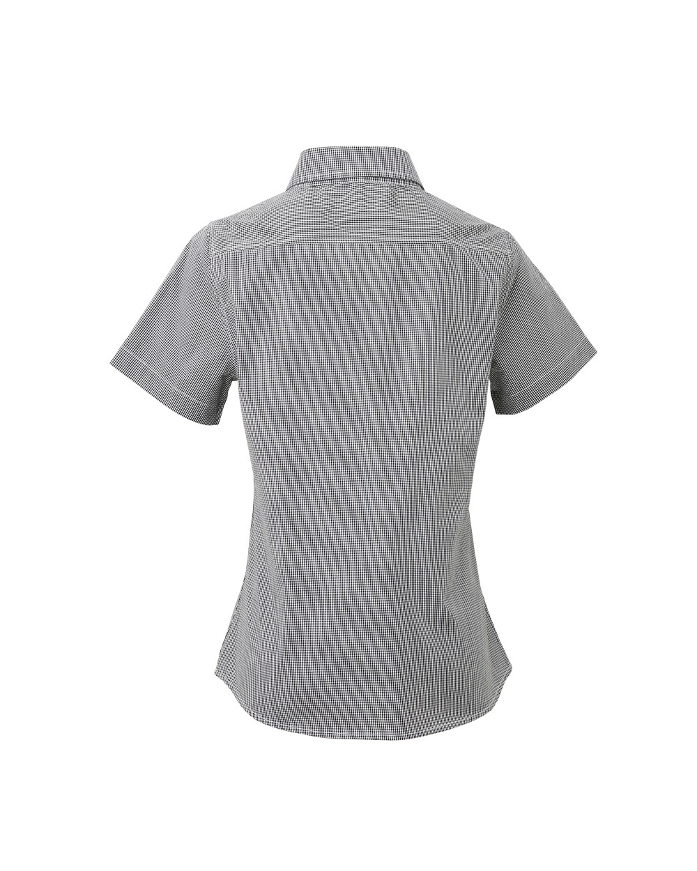 Hemden PREMIER Ladies` Microcheck (Gingham) Short Sleeve Cotton Shirt voor bedrukking &amp; borduring