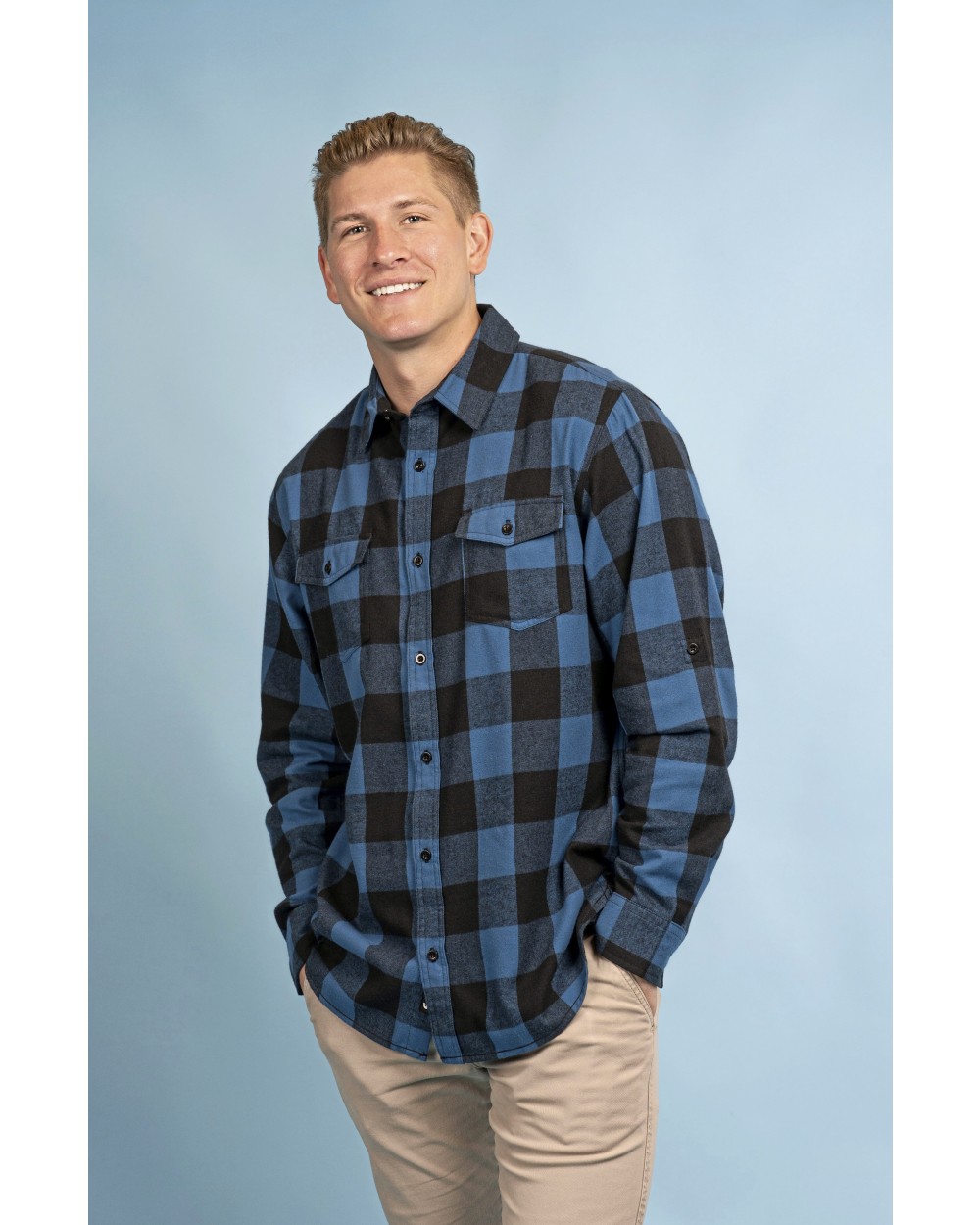 BURNSIDE Woven Plaid Flannel Shirt Hemden personalisierbar