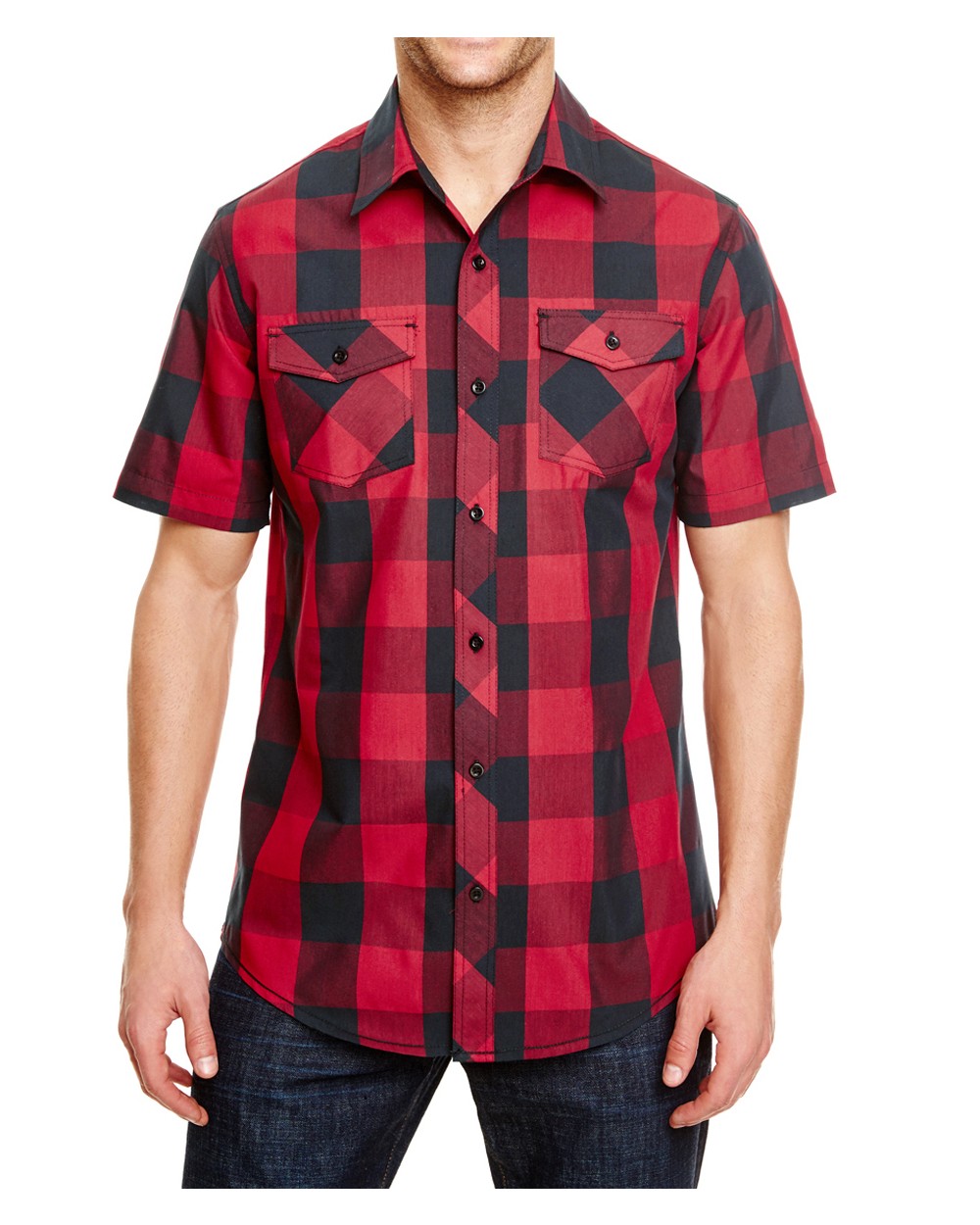 Hemden BURNSIDE Buffalo Plaid Woven Shirt voor bedrukking &amp; borduring
