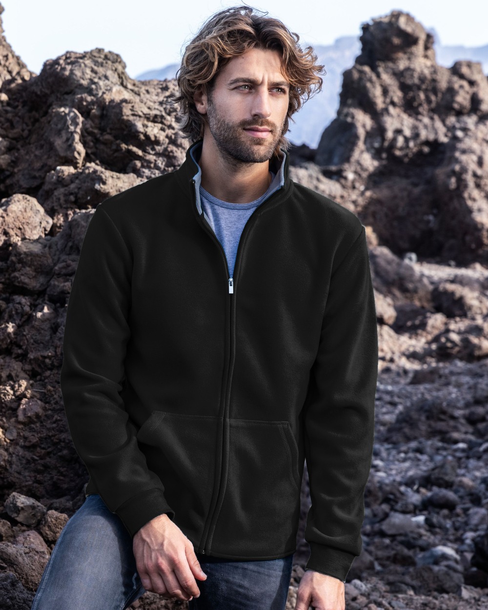 Laines polaires personnalisable PROMODORO MEN’S DOUBLE FLEECE JACKET