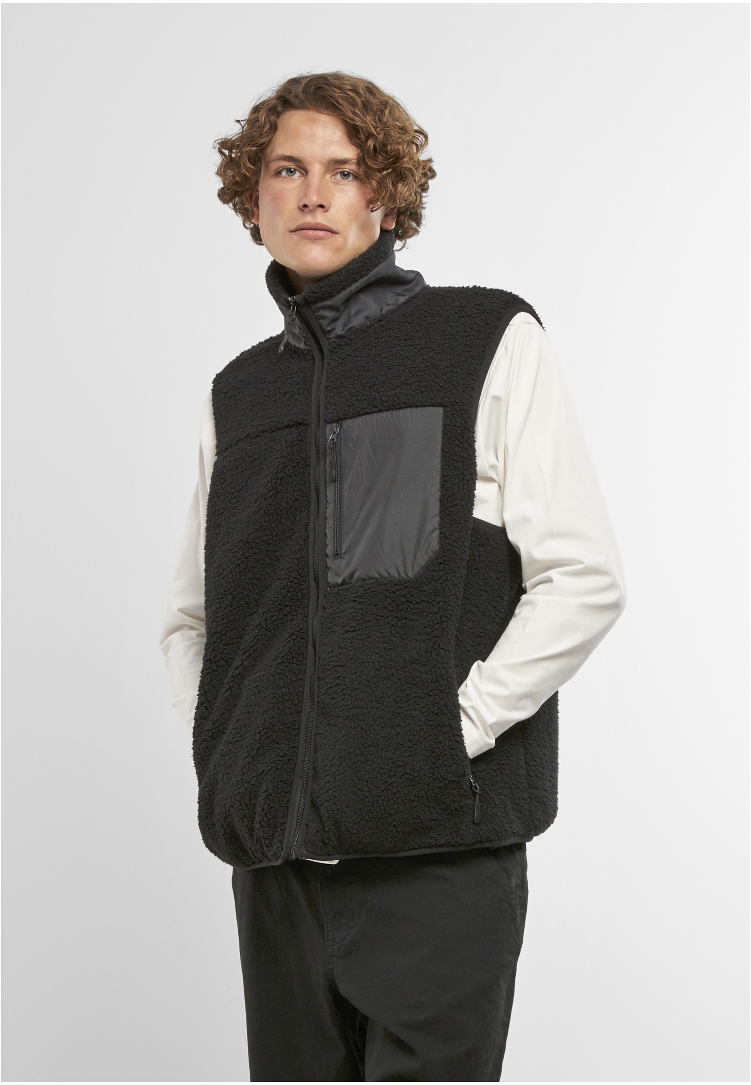 Jassen NEW MORNING STUDIOS Bonded Sherpa Vest voor bedrukking &amp; borduring