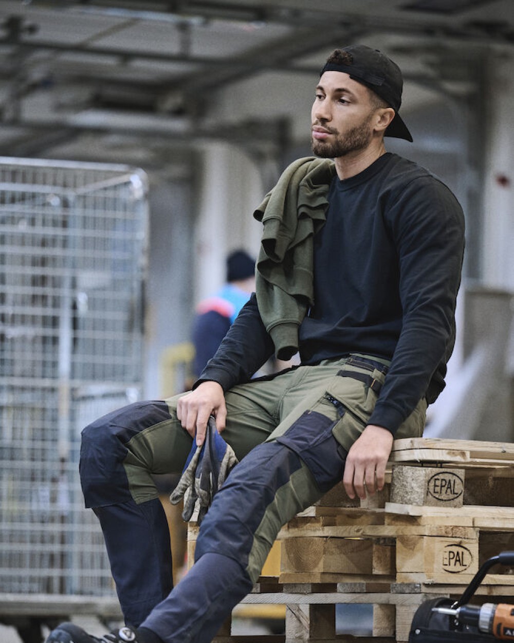 JOBMAN 2391 Stretch-Bundhose mit Hängetaschen Hosen personalisierbar