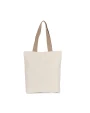 Tote bags KIMOOD Gerecyclede shopper met platte bodem voor bedrukking &amp; borduring
