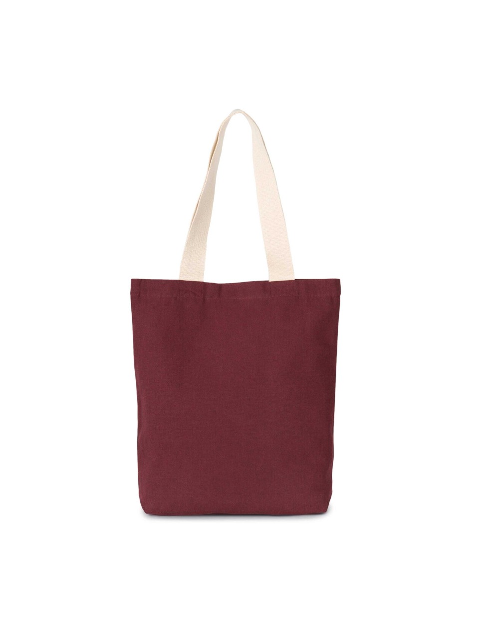 Tote bags KIMOOD Gerecyclede shopper met platte bodem voor bedrukking &amp; borduring