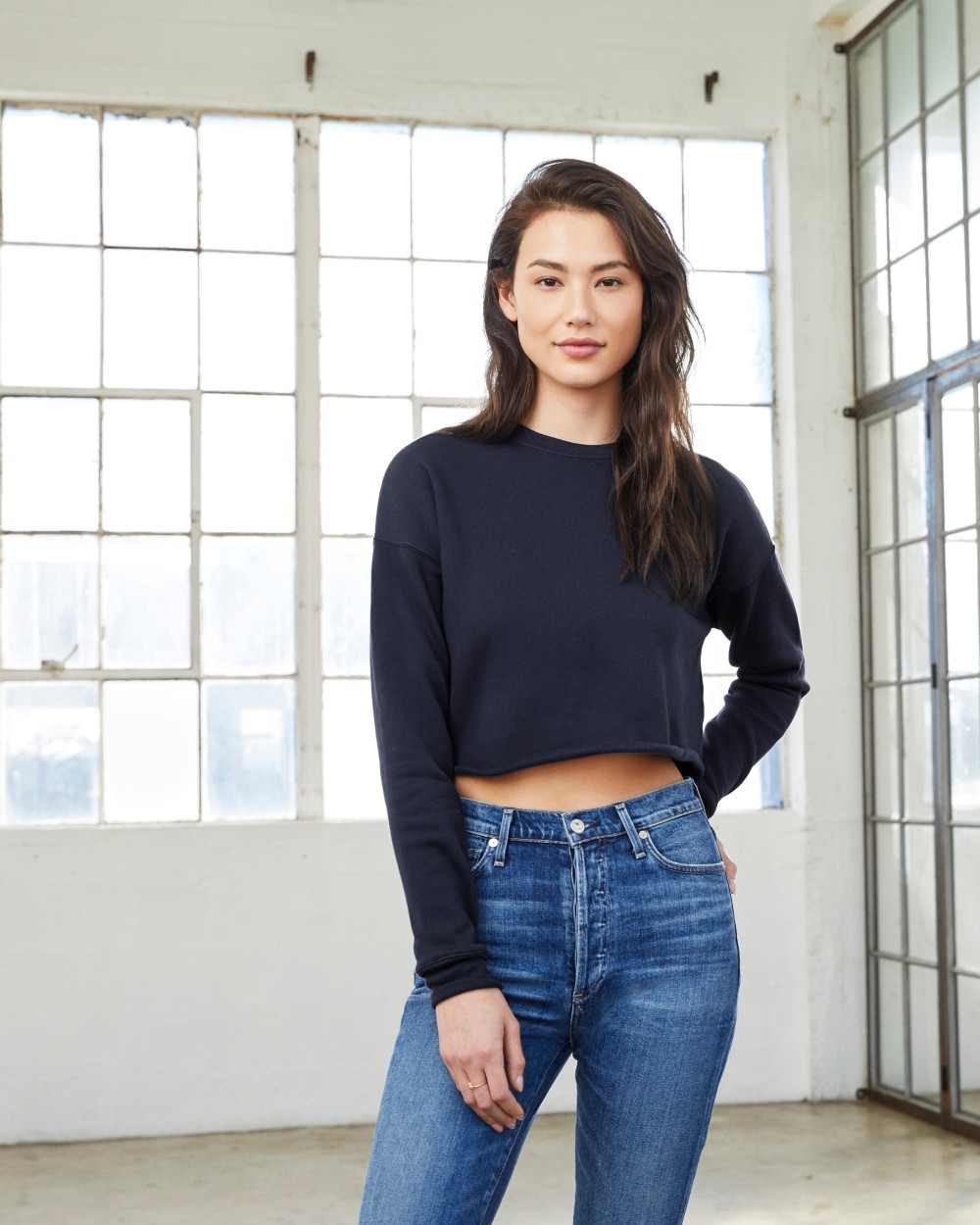 BELLA-CANVAS Cropped Kapuzensweatshirt für Damen Sweatshirts personalisierbar