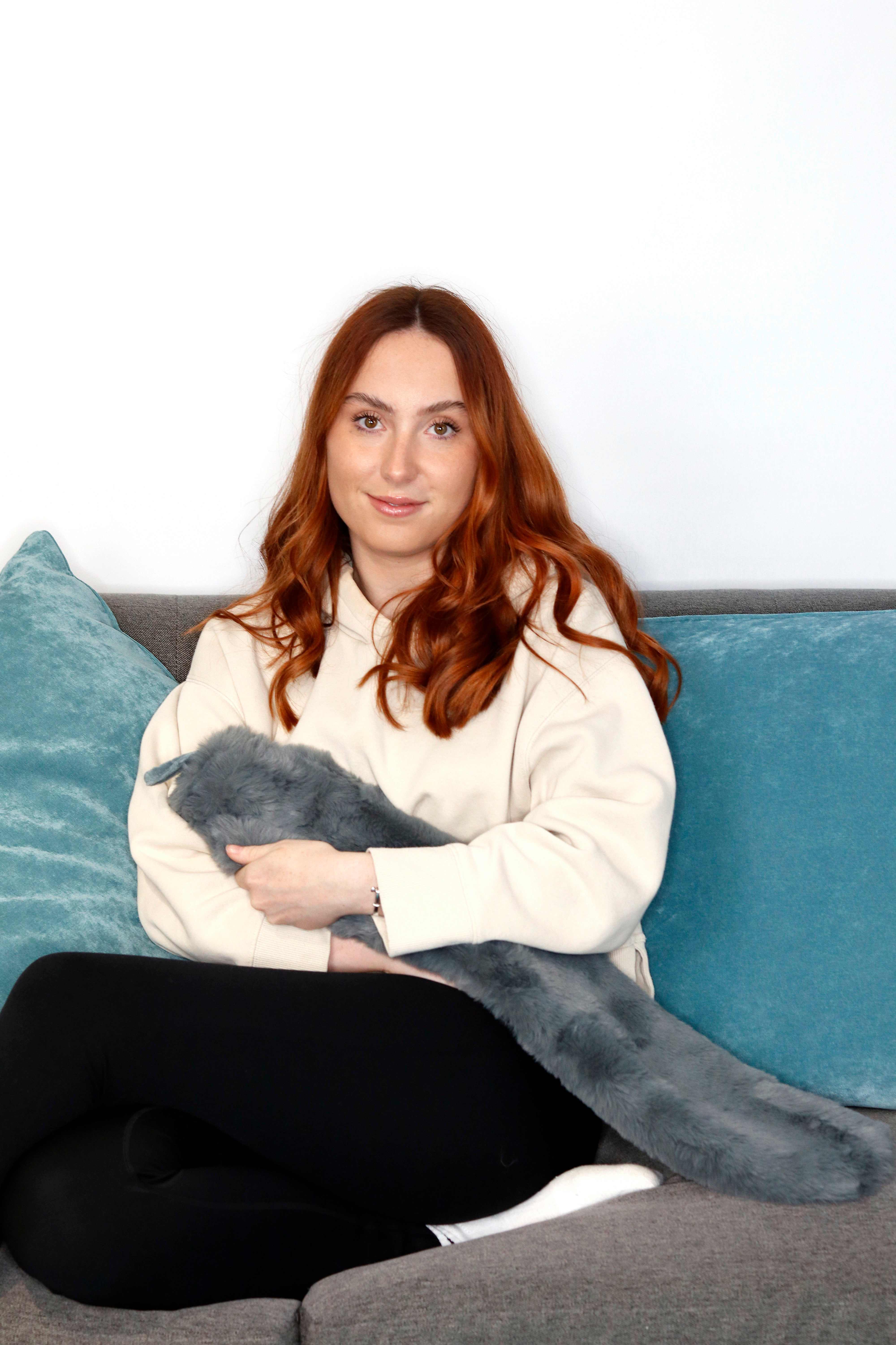 Accessoires personnalisable RIBBON Bouillotte longue et housse en fausse fourrure super luxueuse