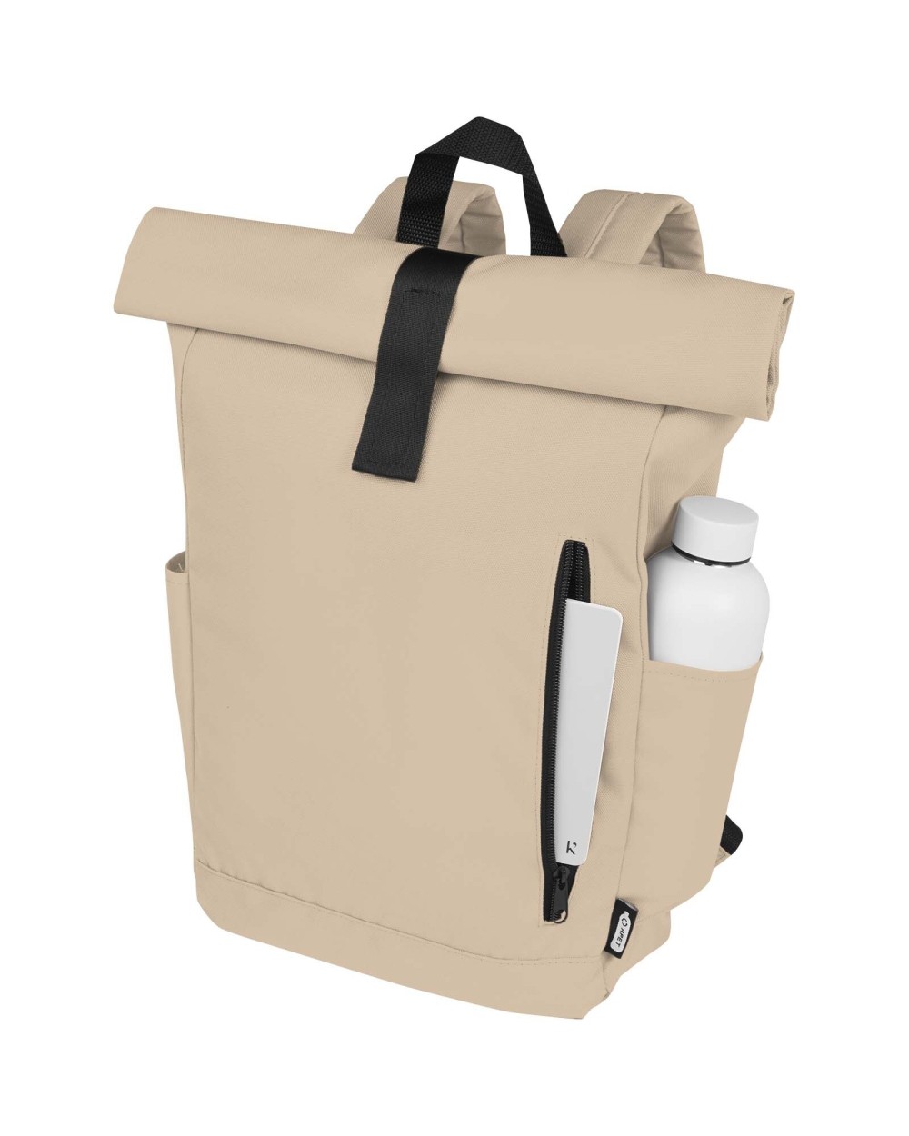 Tassen & Zakken 4DO Byron 15,6" rugzak van GRS RPET met opgerolde bovenkant 18 L voor bedrukking &amp; borduring