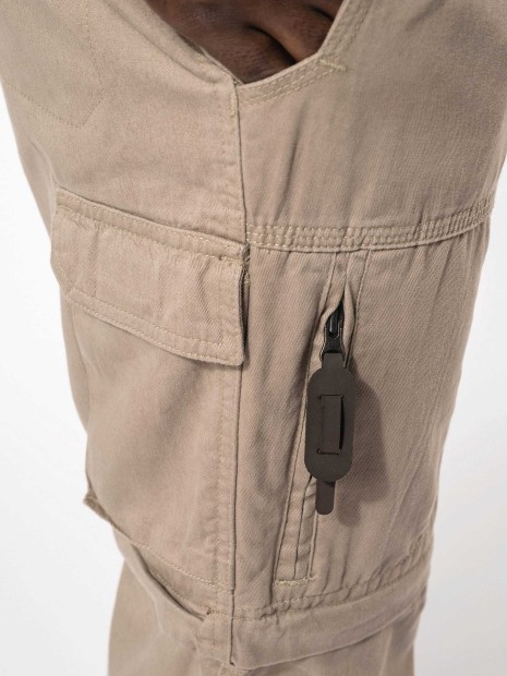 Pantalons à personnaliser KARIBAN Pantalon 2 en 1 multipoches homme 
