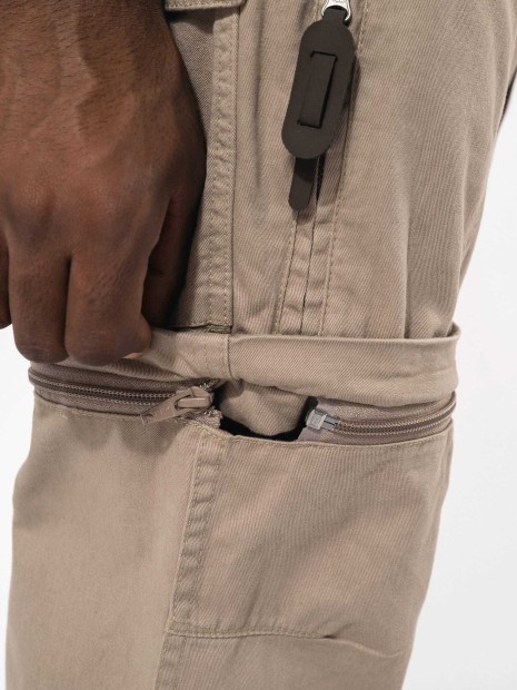 Pantalons à personnaliser KARIBAN Pantalon 2 en 1 multipoches homme 