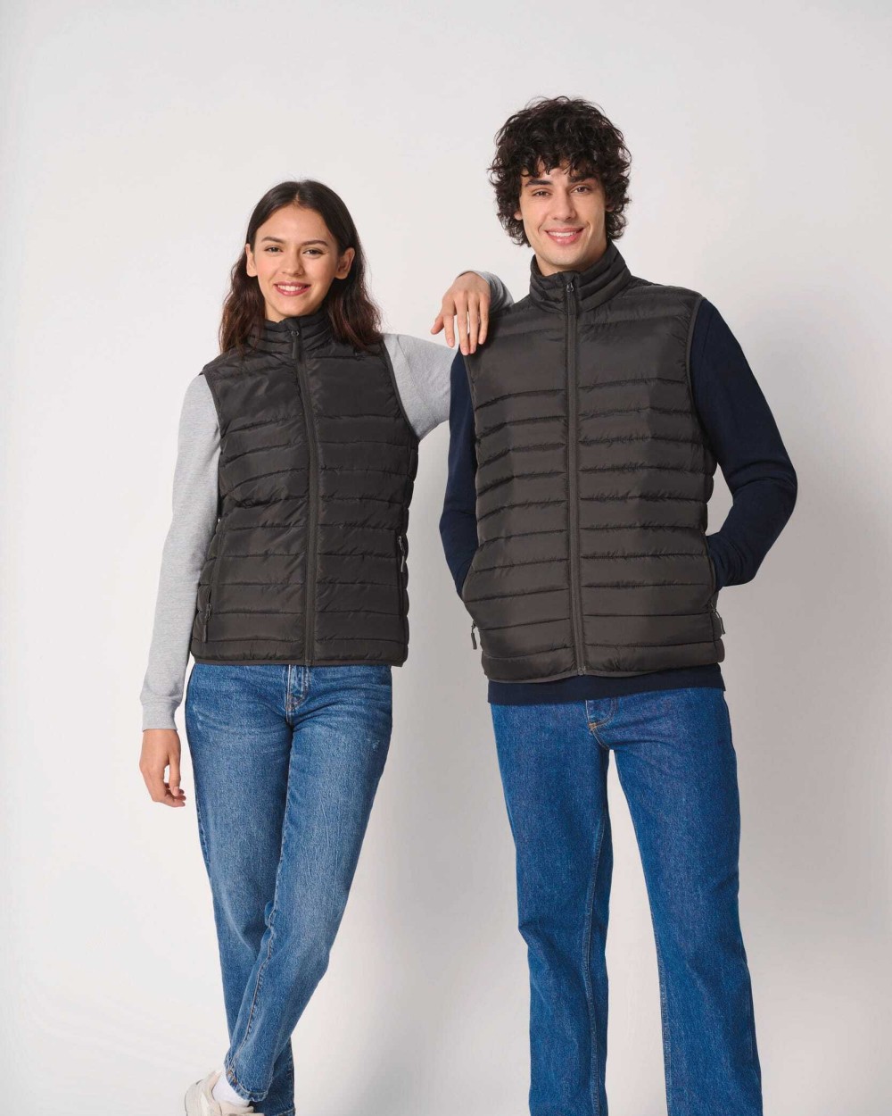 IDEAL BASIC BRAND Damen gestepptes Bodywarmer Jacken personalisierbar