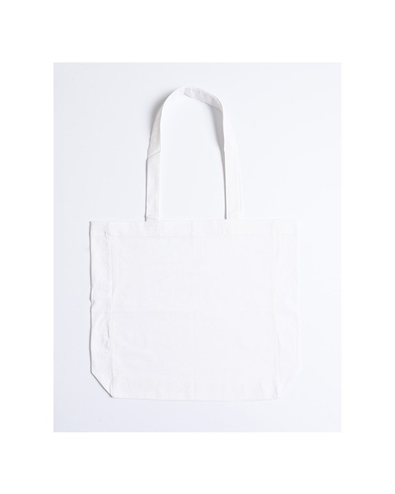 PRINTWEAR Cotton Bag Side Fold Long Handles Tote Bags personalisierbar