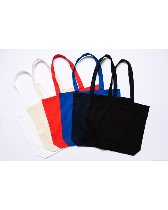 PRINTWEAR Cotton Bag Side Fold Long Handles Tote Bags personalisierbar