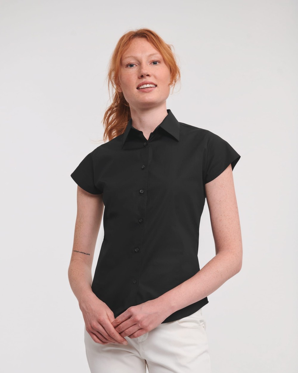Chemises personnalisable RUSSELL LADIES'' SHORT SLEEVE FITTED STRETCH SHIRT
