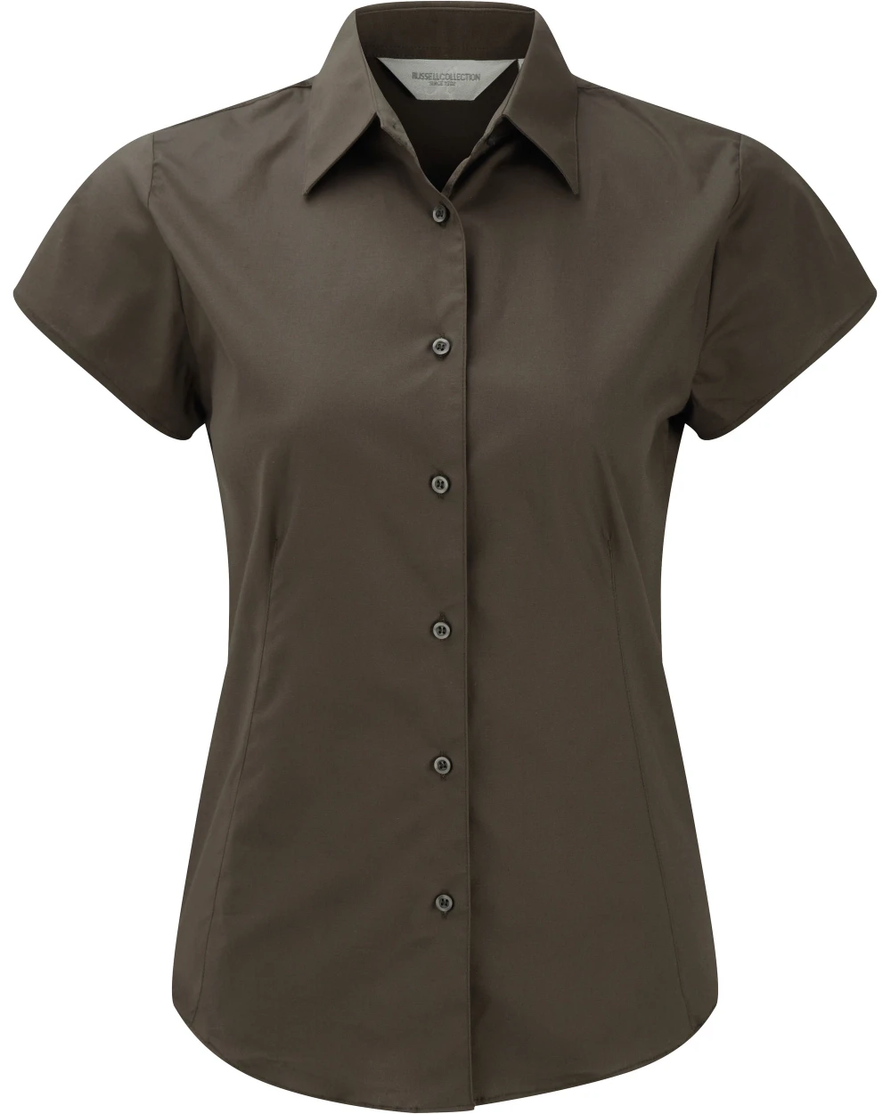 Hemden RUSSELL LADIES' SHORT SLEEVE FITTED STRETCH SHIRT voor bedrukking &amp; borduring