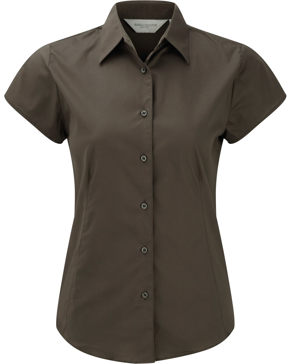 Hemden RUSSELL LADIES' SHORT SLEEVE FITTED STRETCH SHIRT voor bedrukking &amp; borduring