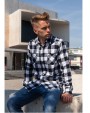 Hemden BUILD YOUR BRAND CHECKED FLANELL SHIRT voor bedrukking &amp; borduring