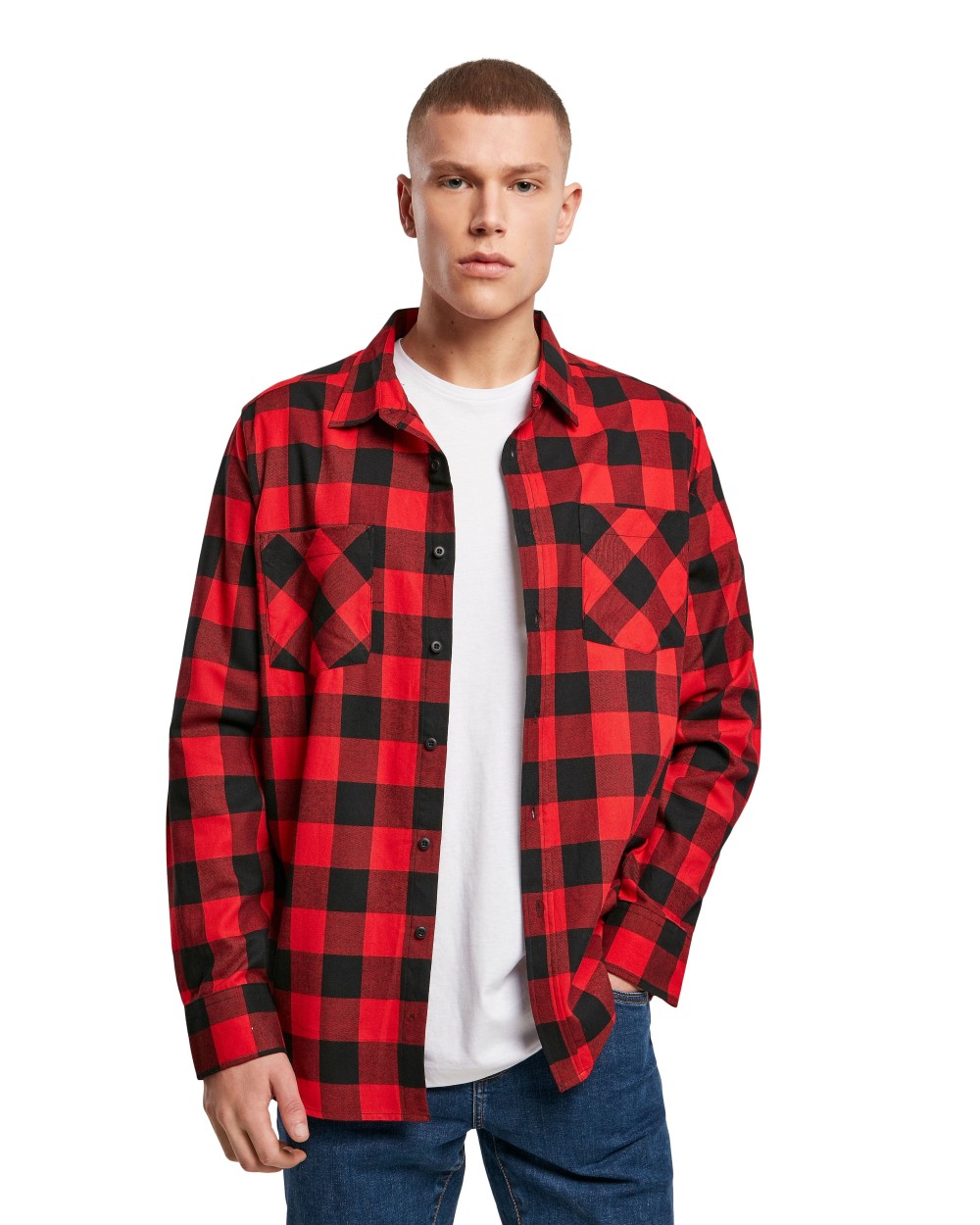 BUILD YOUR BRAND CHECKED FLANELL SHIRT Hemden personalisierbar