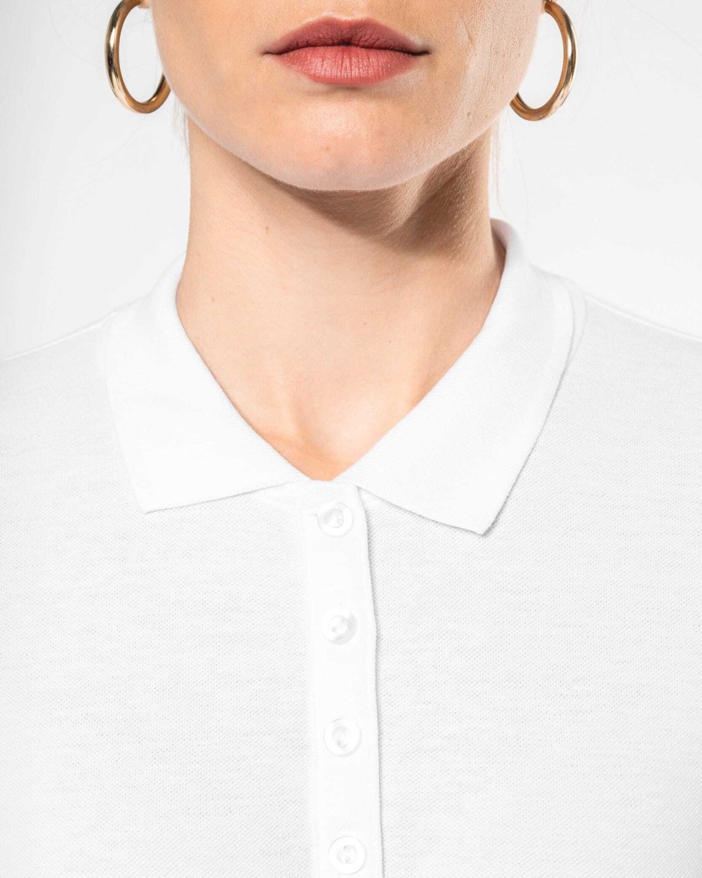 KARIBAN Damen Langarm-Polohemd. Baumwollpiqué Poloshirts personalisierbar