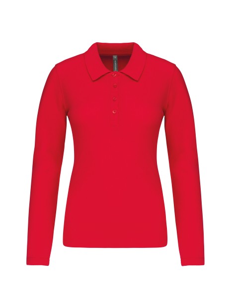 KARIBAN Polo piqué manches longues femme /api/colors/c953313a-9c9d-493b-934e-ddcf8fada2ae personnalisable