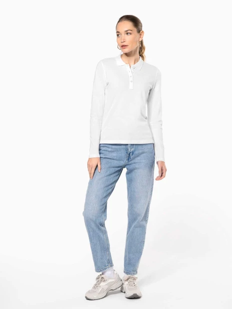 Polos à personnaliser KARIBAN Polo piqué manches longues femme 