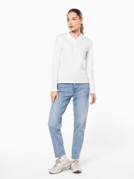 Polos à personnaliser KARIBAN Polo piqué manches longues femme 