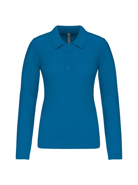 KARIBAN Polo piqué manches longues femme /api/colors/3848809b-00f3-4a7f-8b57-fc0187a98ade personnalisable