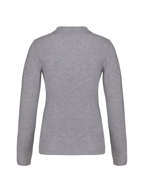 KARIBAN Polo piqué manches longues femme /api/colors/a37ac46b-201c-43db-9085-8f3a99c04b1c personnalisable