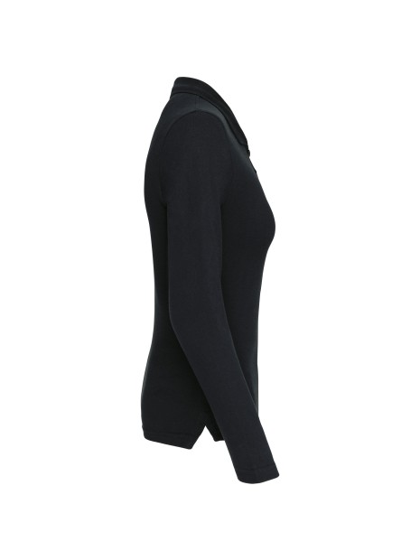 KARIBAN Polo piqué manches longues femme /api/colors/b9fdad4a-5e94-45cb-8c03-c08b349b28c3 personnalisable