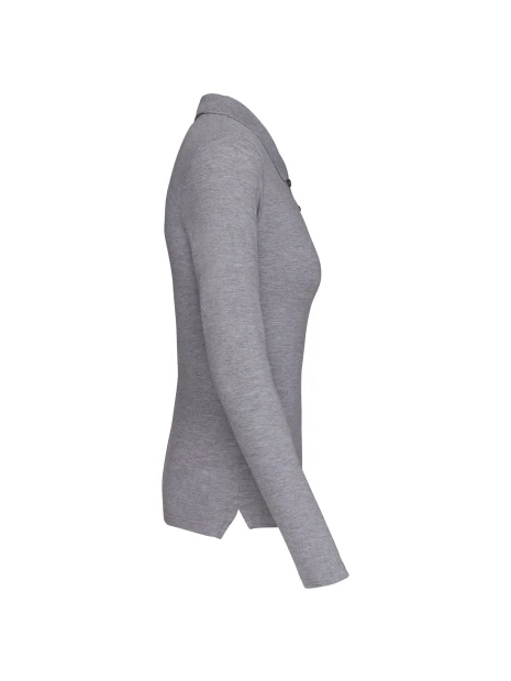 KARIBAN Polo piqué manches longues femme /api/colors/a37ac46b-201c-43db-9085-8f3a99c04b1c personnalisable