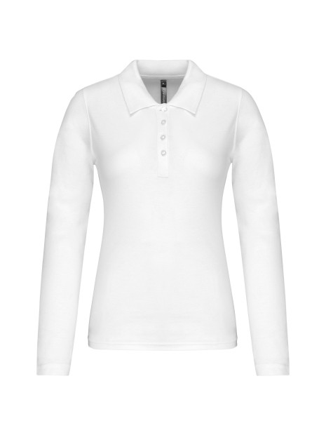KARIBAN Polo piqué manches longues femme /api/colors/7a92cd2d-10d2-40b4-928b-296bb7487506 personnalisable