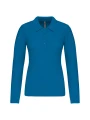 KARIBAN Polo piqué manches longues femme /api/colors/3848809b-00f3-4a7f-8b57-fc0187a98ade personnalisable