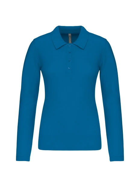 KARIBAN Polo piqué manches longues femme /api/colors/3848809b-00f3-4a7f-8b57-fc0187a98ade personnalisable