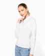 KARIBAN Damen Langarm-Polohemd. Baumwollpiqué Poloshirts personalisierbar