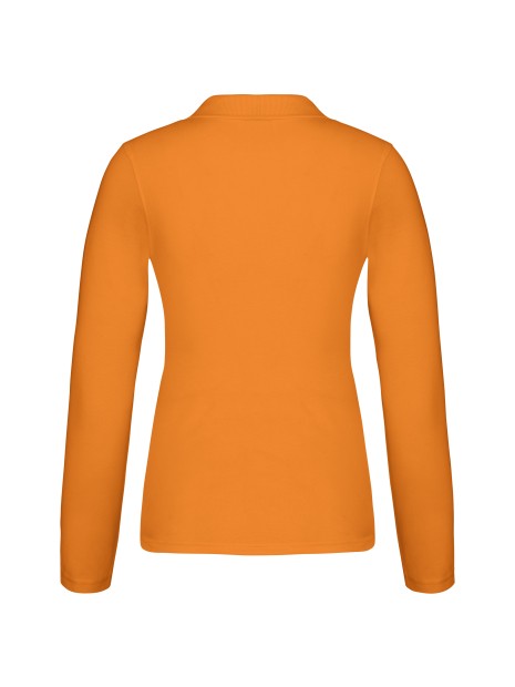 KARIBAN Polo piqué manches longues femme /api/colors/d51260d5-b263-4200-988d-ee19f414959e personnalisable