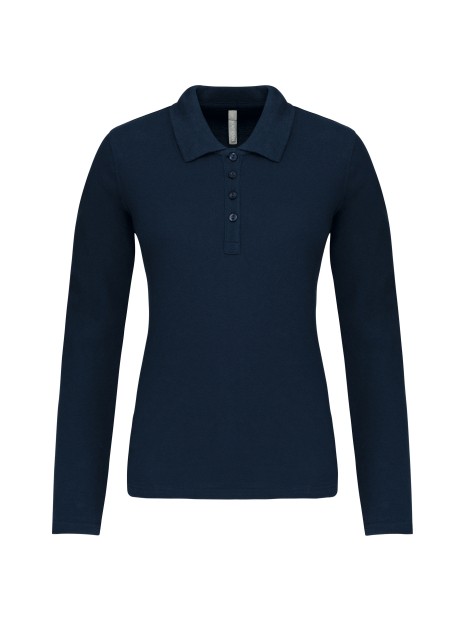 KARIBAN Polo piqué manches longues femme /api/colors/b68891a9-1d28-4f7a-8deb-775c45027afd personnalisable