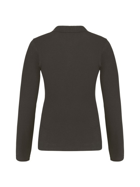 KARIBAN Polo piqué manches longues femme /api/colors/3664e9be-231a-44a8-bacd-707b001b474c personnalisable