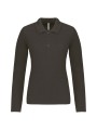 KARIBAN Polo piqué manches longues femme /api/colors/3664e9be-231a-44a8-bacd-707b001b474c personnalisable