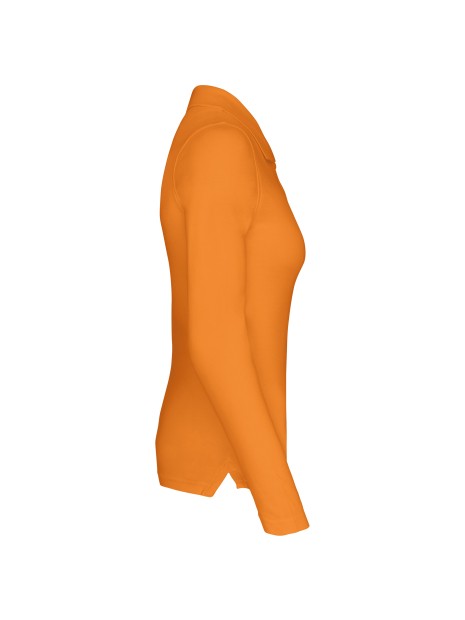 KARIBAN Polo piqué manches longues femme /api/colors/d51260d5-b263-4200-988d-ee19f414959e personnalisable