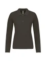KARIBAN Polo piqué manches longues femme /api/colors/3664e9be-231a-44a8-bacd-707b001b474c personnalisable