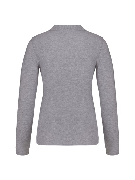 KARIBAN Polo piqué manches longues femme /api/colors/a37ac46b-201c-43db-9085-8f3a99c04b1c personnalisable