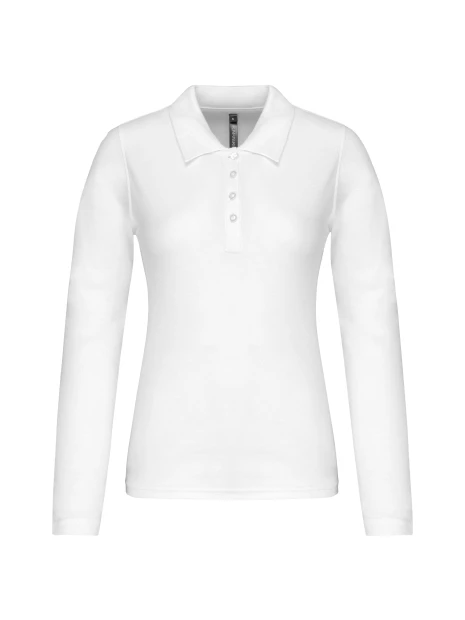 KARIBAN Polo piqué manches longues femme /api/colors/7a92cd2d-10d2-40b4-928b-296bb7487506 personnalisable