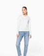 KARIBAN Damen Langarm-Polohemd. Baumwollpiqué Poloshirts personalisierbar