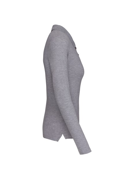 KARIBAN Polo piqué manches longues femme /api/colors/a37ac46b-201c-43db-9085-8f3a99c04b1c personnalisable