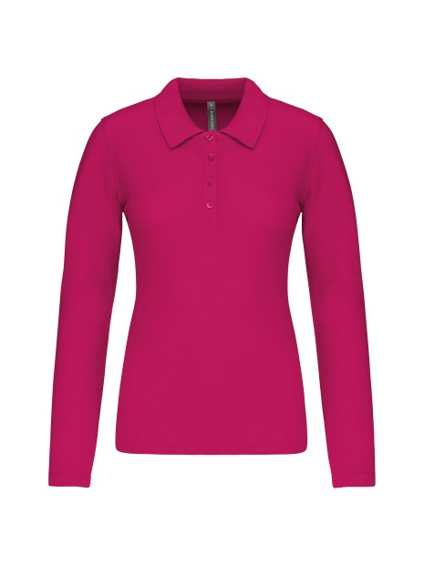 KARIBAN Polo piqué manches longues femme /api/colors/0327c765-dd20-409c-911d-31f7a9b4c2f5 personnalisable