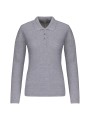KARIBAN Polo piqué manches longues femme /api/colors/a37ac46b-201c-43db-9085-8f3a99c04b1c personnalisable