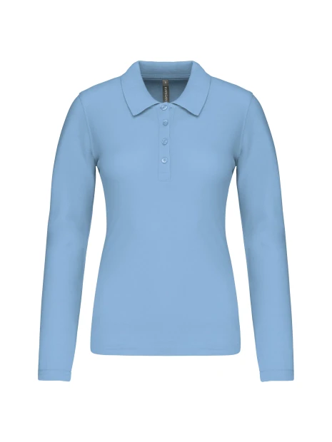 KARIBAN Polo piqué manches longues femme /api/colors/549fa598-8d61-4fa2-82ad-90f4d2ec39ab personnalisable