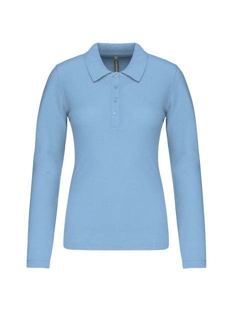 KARIBAN Polo piqué manches longues femme /api/colors/549fa598-8d61-4fa2-82ad-90f4d2ec39ab personnalisable