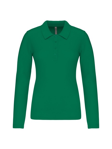 KARIBAN Polo piqué manches longues femme /api/colors/8e228bbe-4407-4cbc-b57b-e0b7f7e9d211 personnalisable