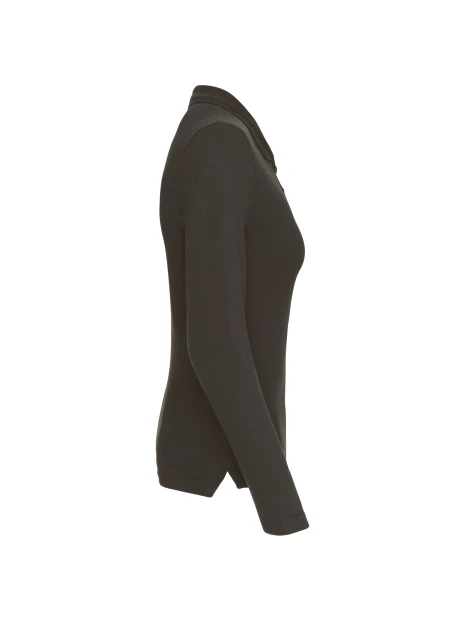 KARIBAN Polo piqué manches longues femme /api/colors/3664e9be-231a-44a8-bacd-707b001b474c personnalisable
